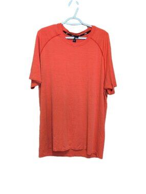 Rhone Shirt Mens XXL Orange Short Sleeve Tee Solid Reign Tech